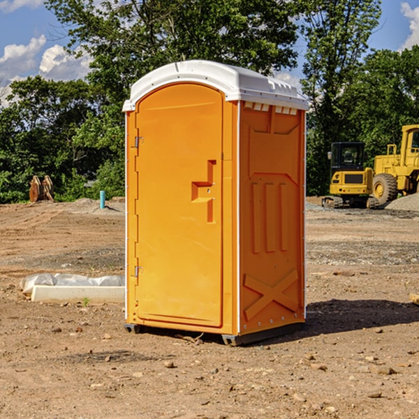 how often are the portable toilets cleaned and serviced during a rental period in Sardis City